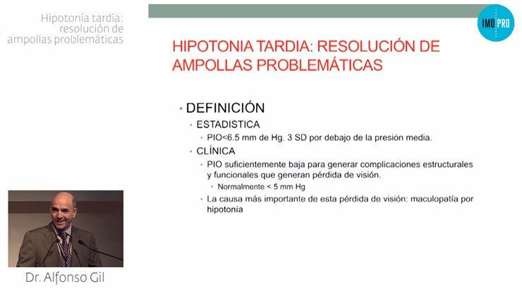 Late hypotonia: solving problematic blebs. Alfonso Gil