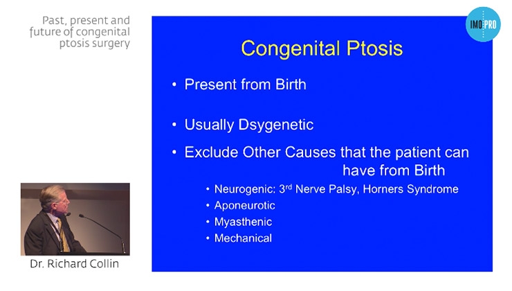 Past present and future of congenital ptosis surgery. Richard Collin